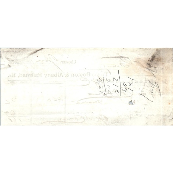 1879 Boston & Albany Railroad Chester PA Original Waybill Receipt AE7 - Picture 2 of 2